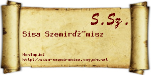 Sisa Szemirámisz névjegykártya